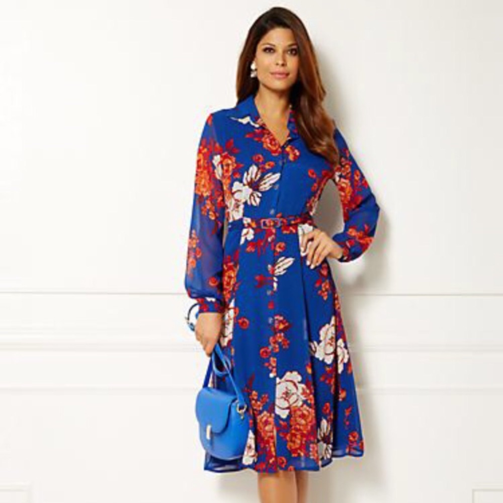 Eva Mendes Pia shirtdress-Floral